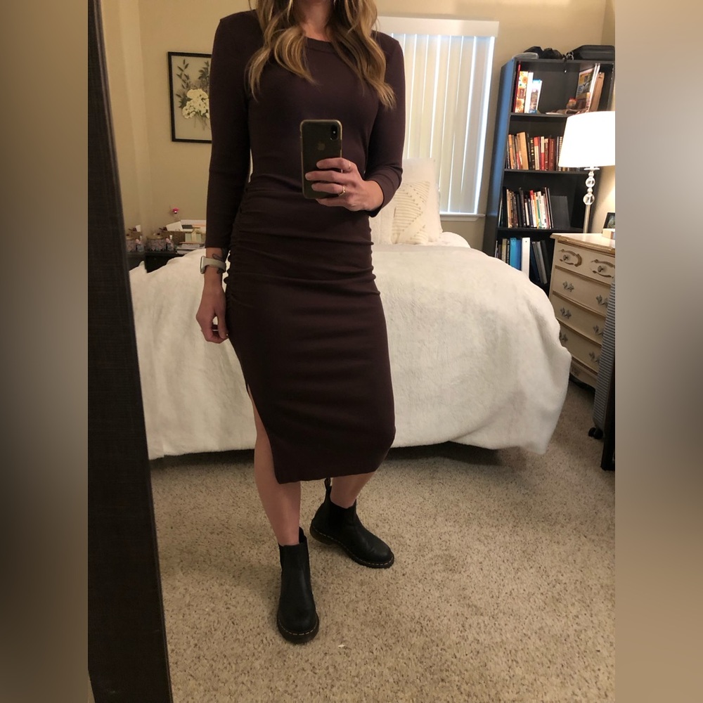 Michael Stars Christina Sheath Dress Color Oak size small - Picture 5 of 8